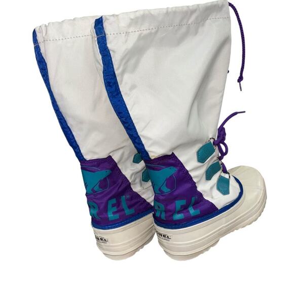 Sorel Vtg 90s Colorblock Thrashed Snow Boots Women’s Sz 6 Trashy Y2K Casual Shoe - Picture 11 of 16